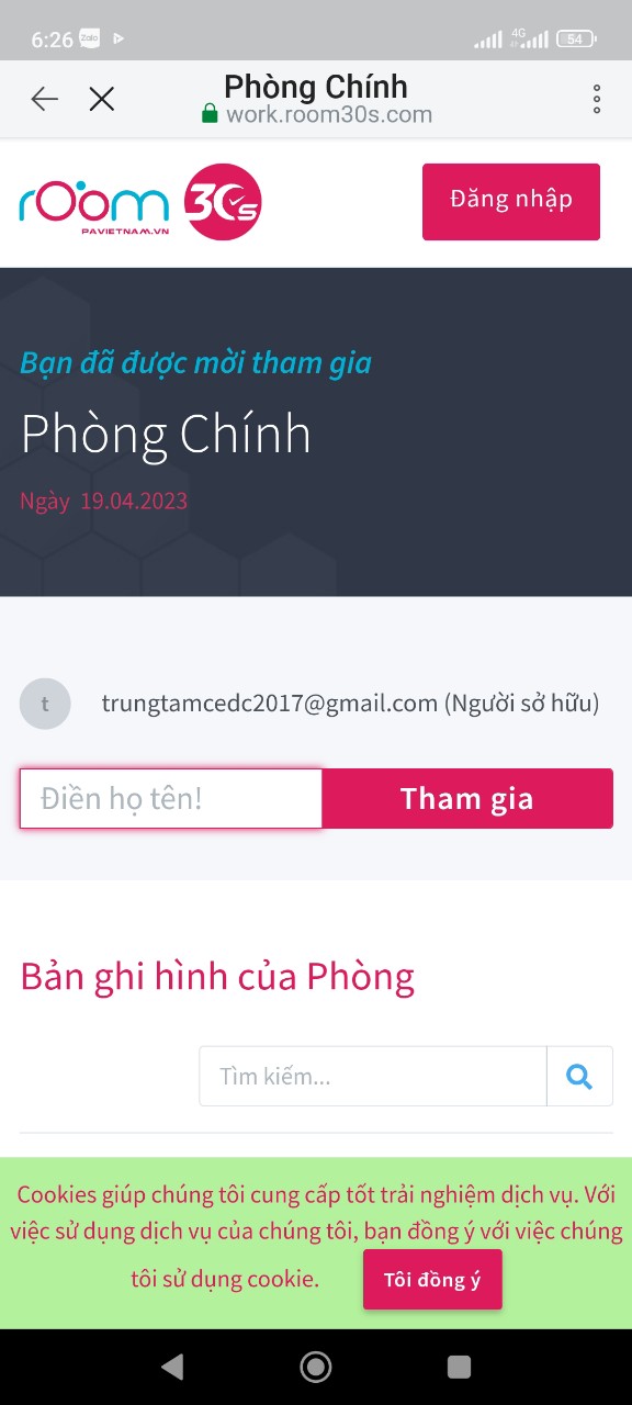 HƯỚNG DẪN VÀO HỆ THỐNG HỌP CƠ QUAN TRỰC TUYẾN ONLINE