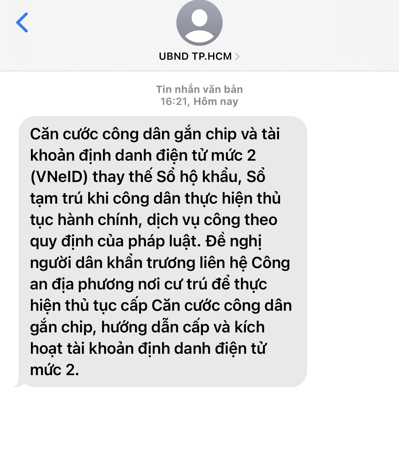 THÔNG BÁO CỦA UBND TP.HỒ CHÍ MINH