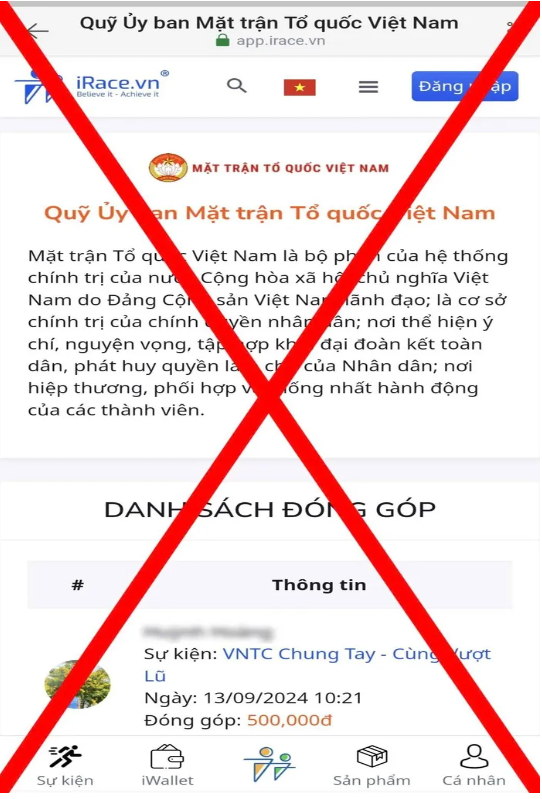 Xuất hiện website, trang thông tin giả mạo Mặt trận Tổ quốc Việt Nam để trục lợi